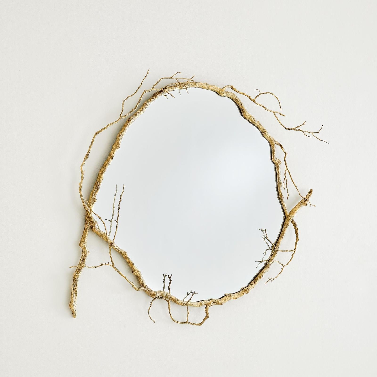 Global Views Botanica Brass Mirror