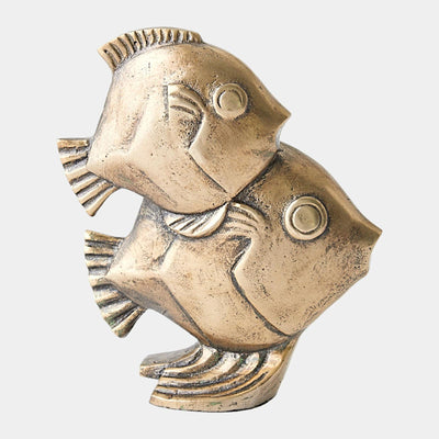 Global Views Fishy Antique Brass Sculpture Clearance