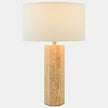 Global Views Viola Travertine Carved Lamp