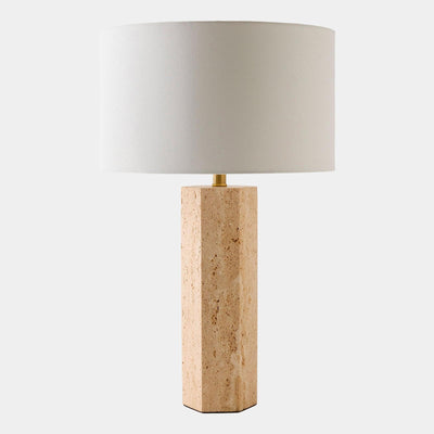 Global Views Viola Travertine Carved Lamp