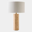 Global Views Viola Travertine Carved Lamp