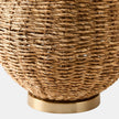 Global Views Semaphore Rounded Natural Rattan Lamp