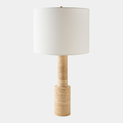 Global Views August Stacked Travertine Lamp