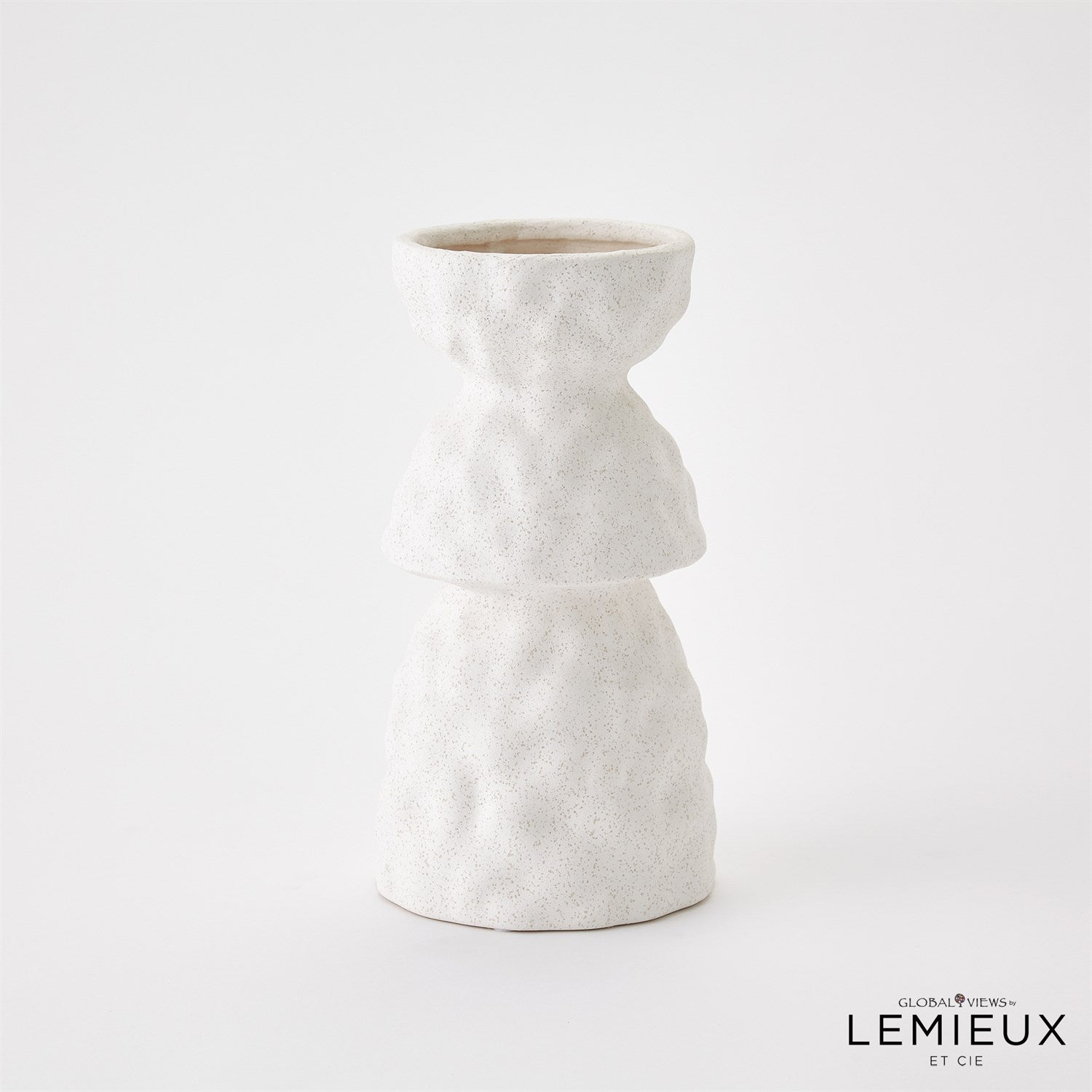 Global Views Volcanic White Etienne Vase
