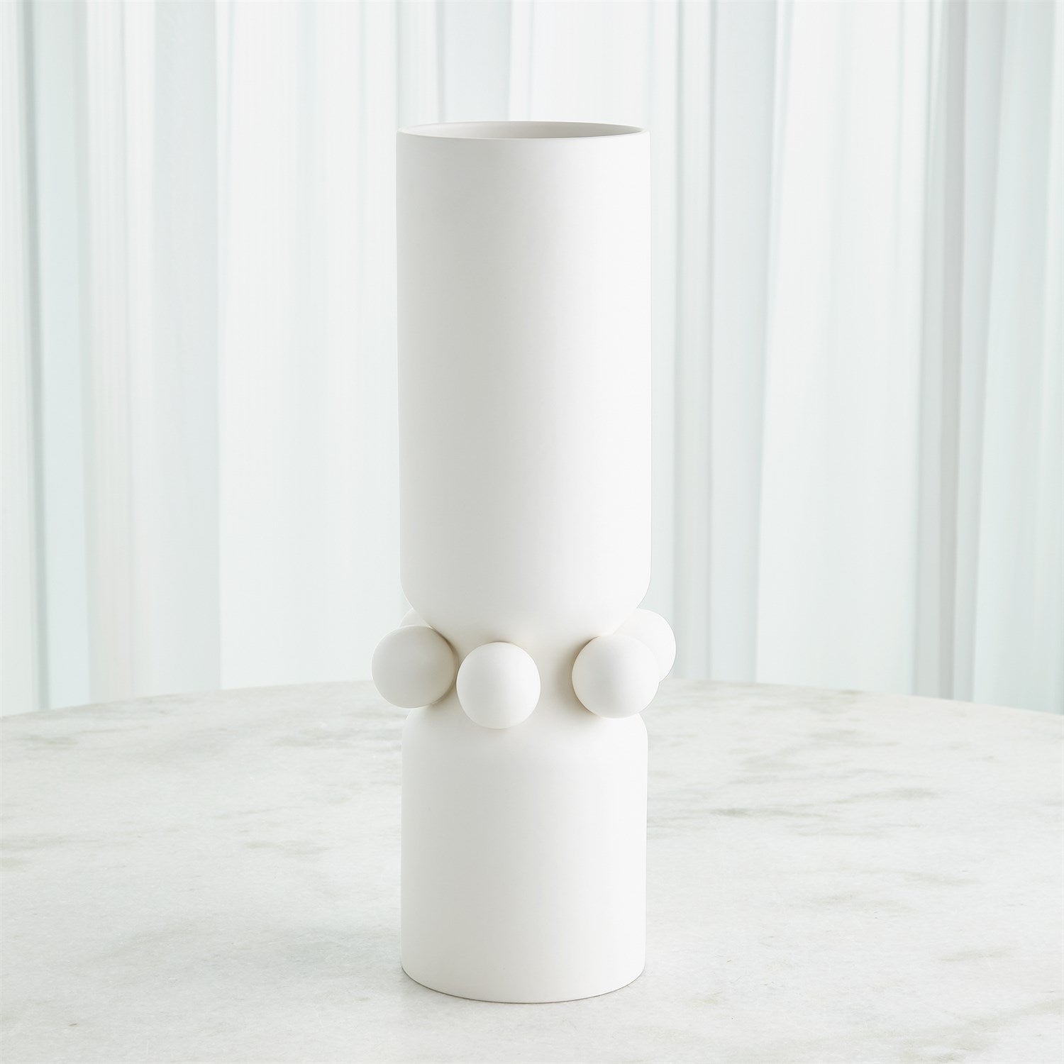 Global Views Matte White Hera Vase & Bowl