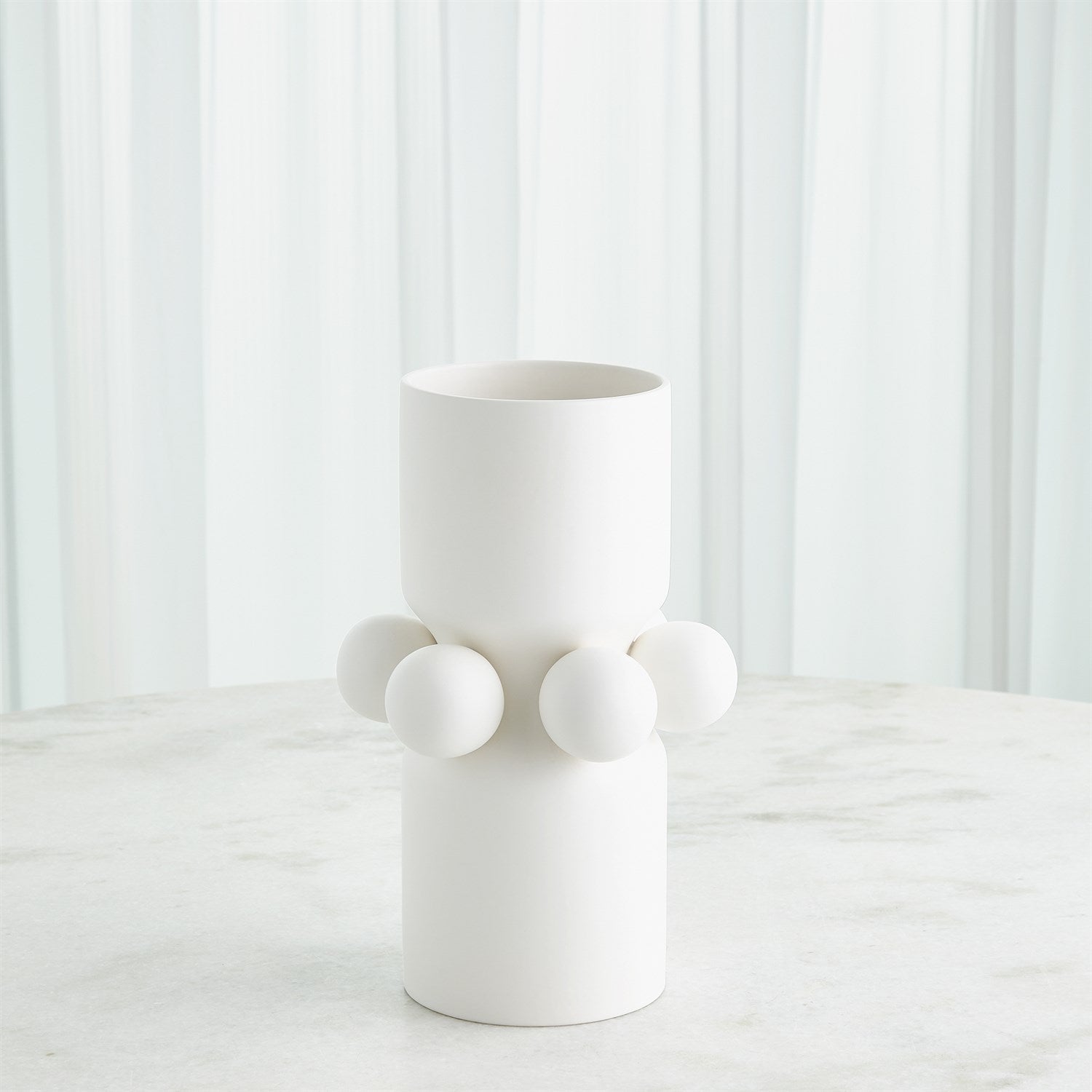 Global Views Matte White Hera Vase & Bowl
