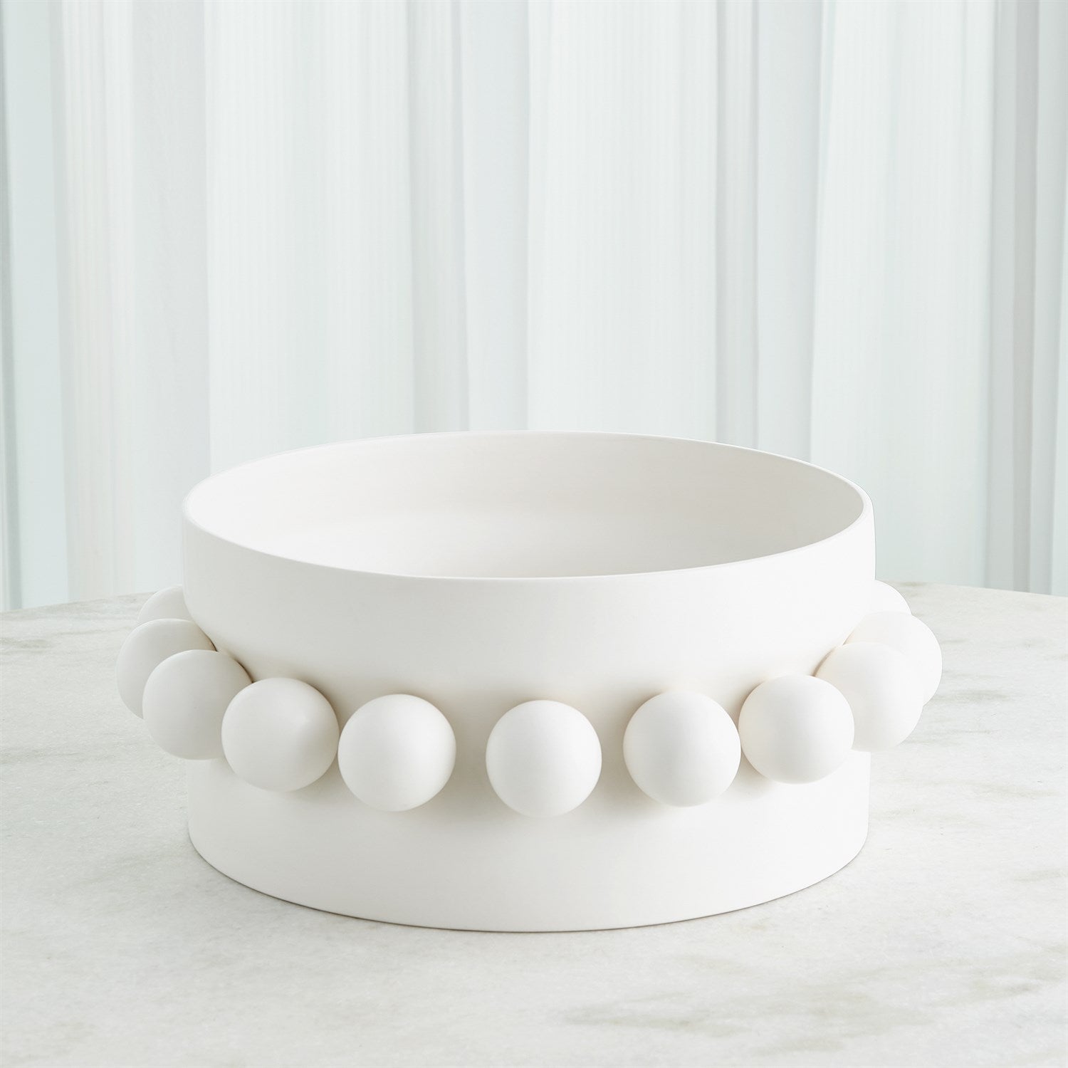 Global Views Matte White Hera Vase & Bowl