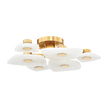 Hudson Valley Lighting Holmdel 6 Light 27.75 inch Aged Brass Semi Flush Ceiling Light