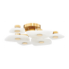 Hudson Valley Lighting Holmdel 6 Light 27.75 inch Aged Brass Semi Flush Ceiling Light