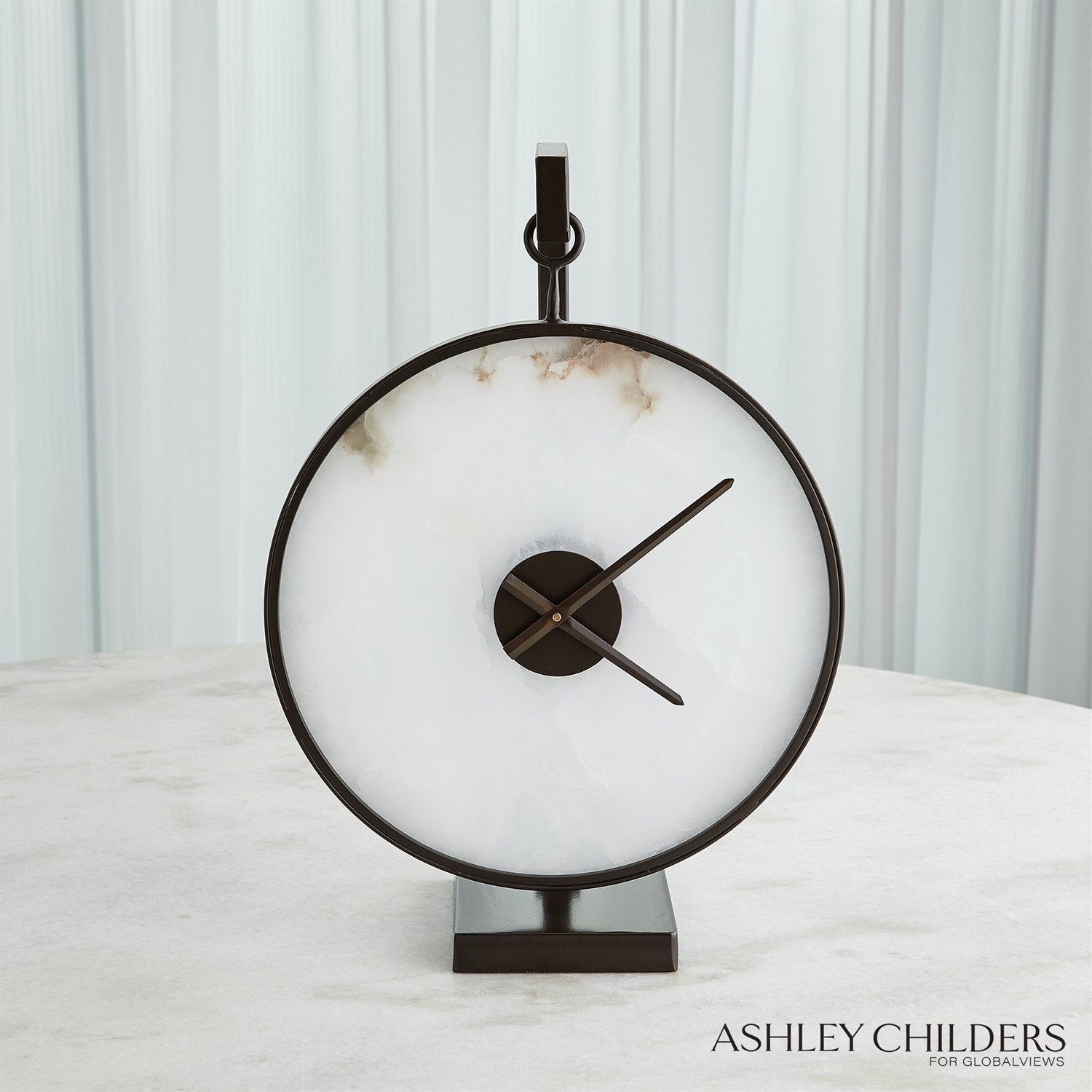 Global Views Black Bronze Anya Clock by Ashley Childers