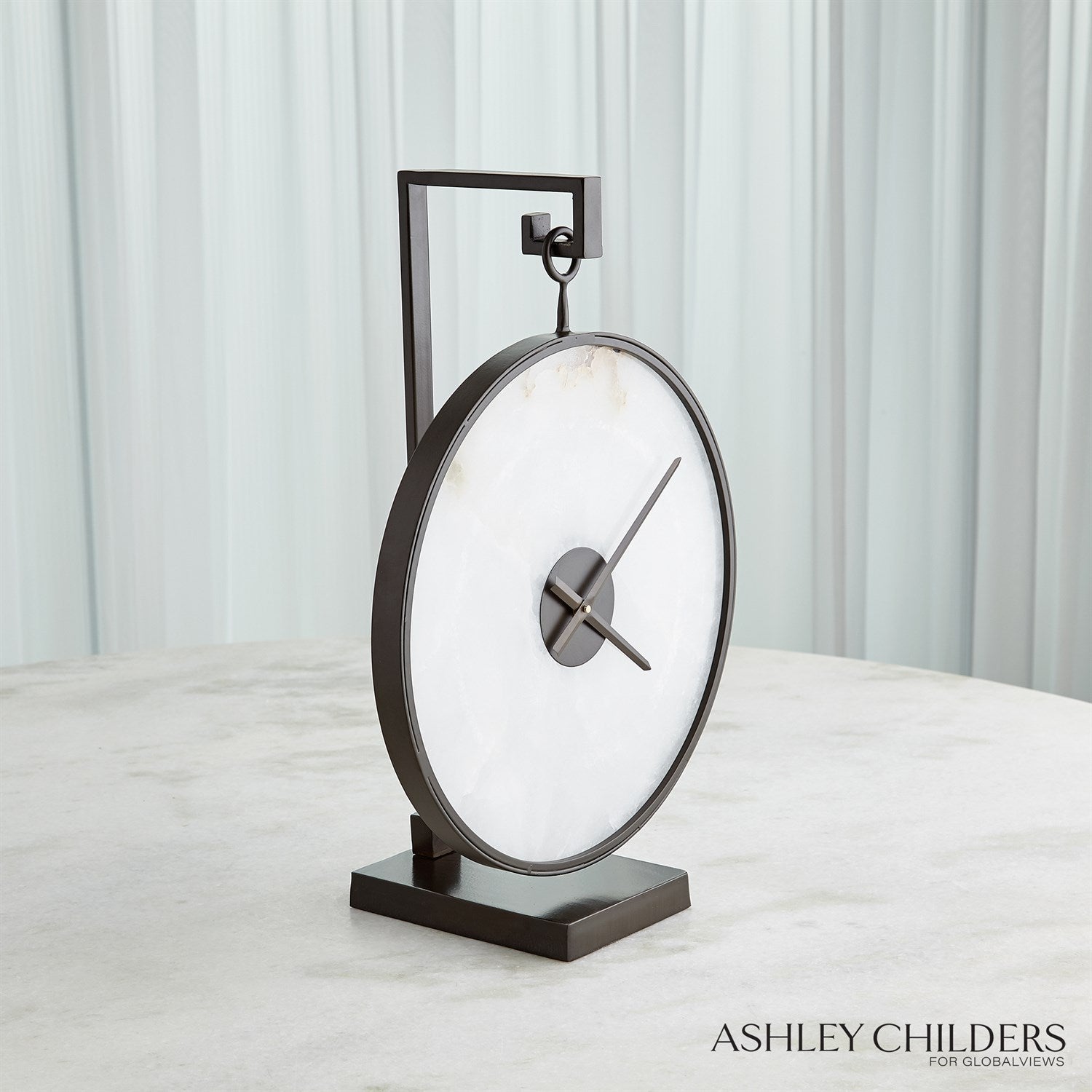 Global Views Black Bronze Anya Clock by Ashley Childers