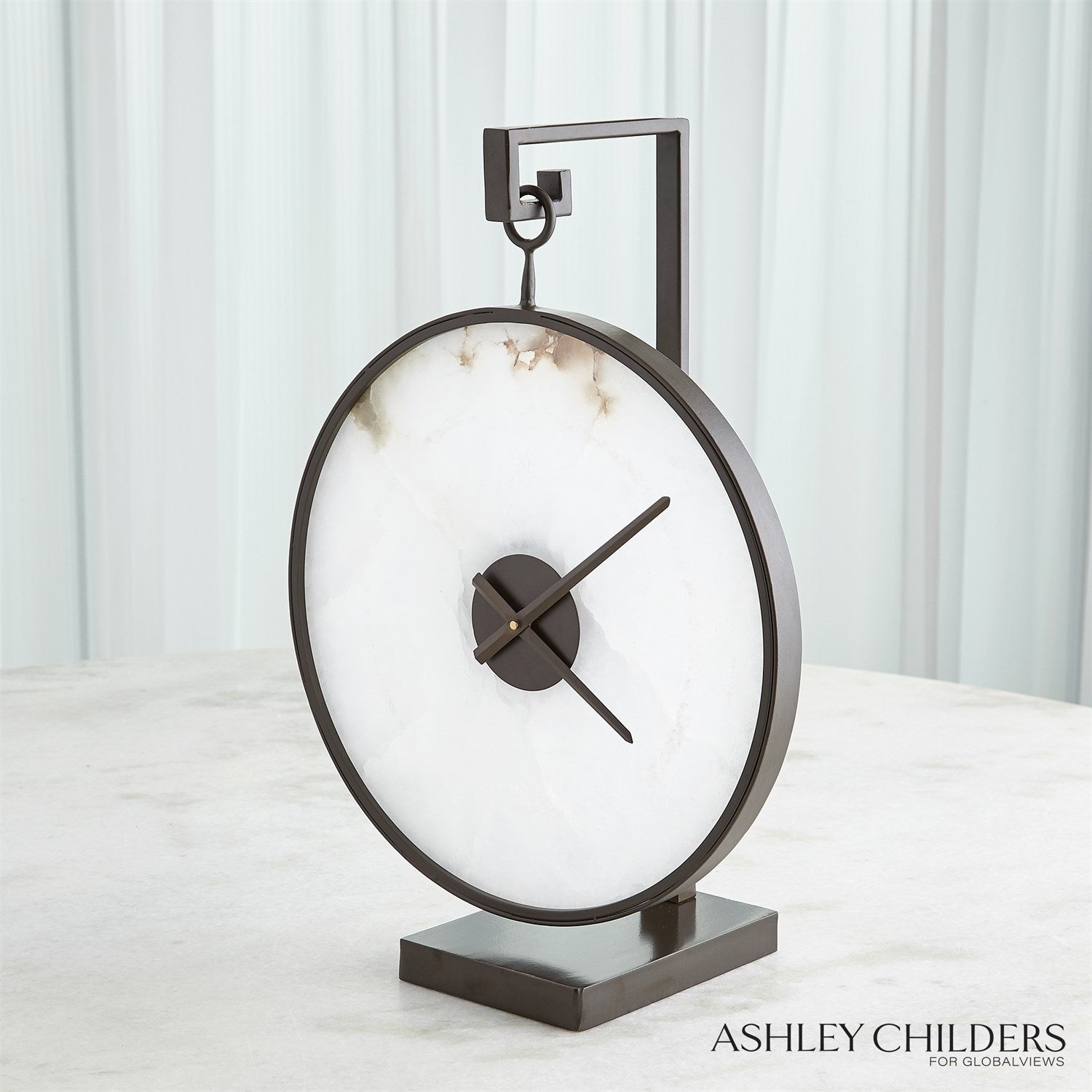 Global Views Black Bronze Anya Clock by Ashley Childers