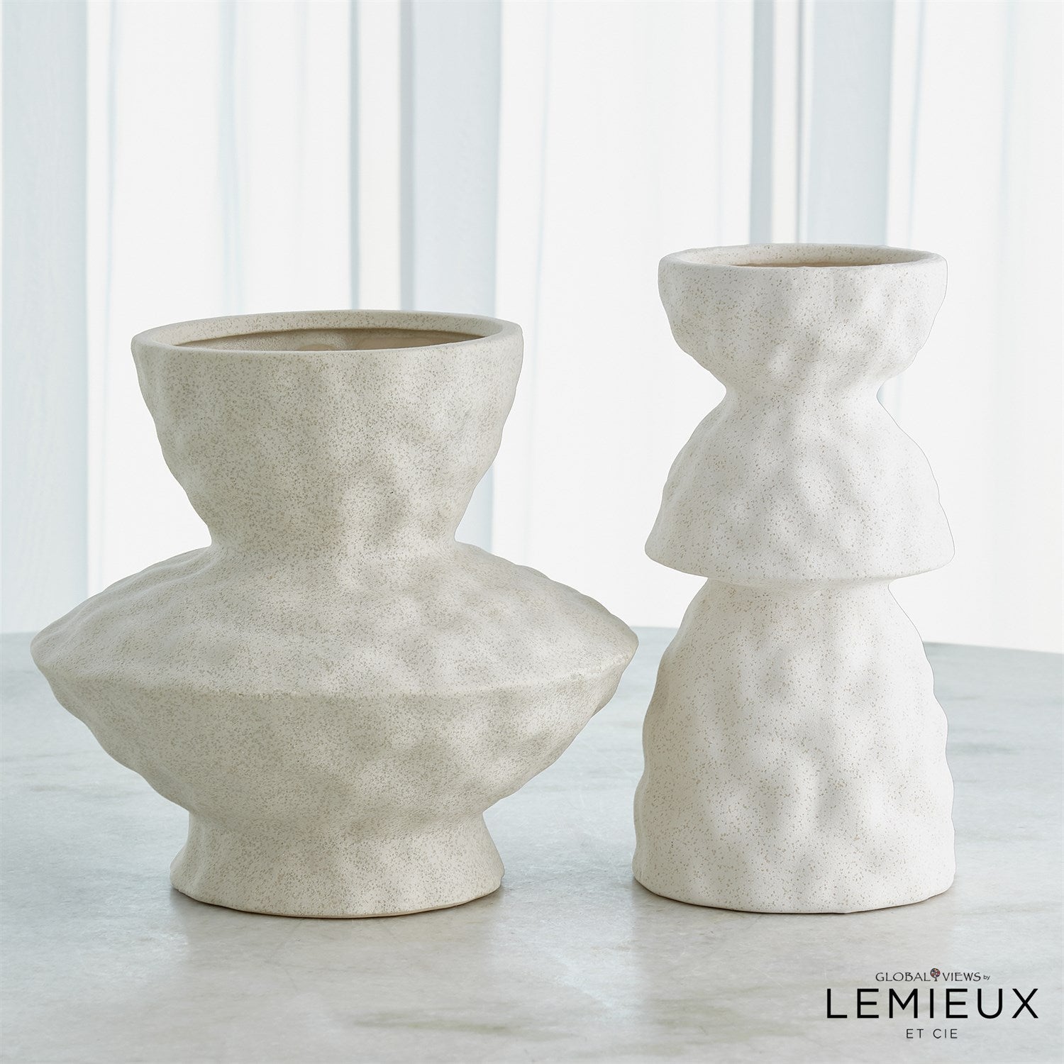 Global Views Volcanic White Antoine Vase