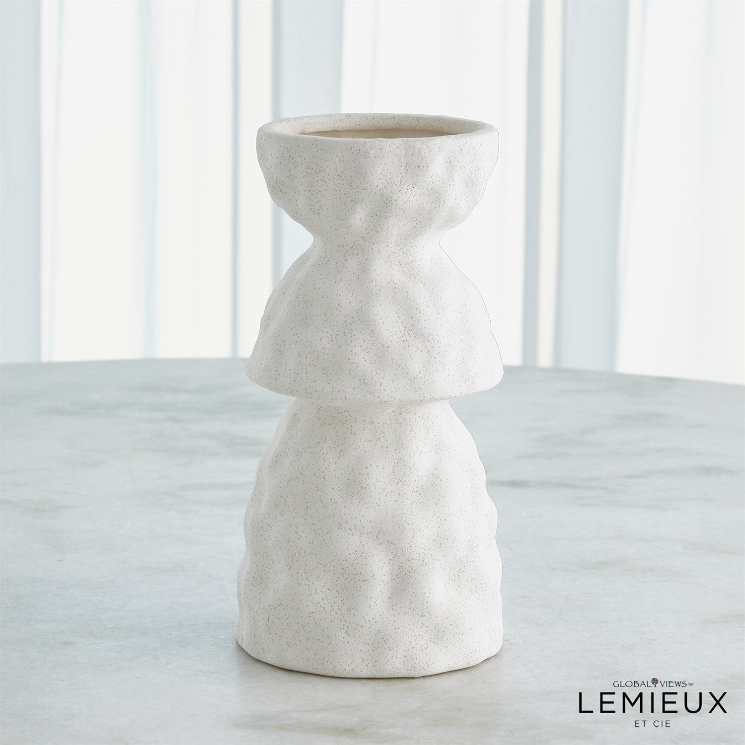 Global Views Volcanic White Etienne Vase