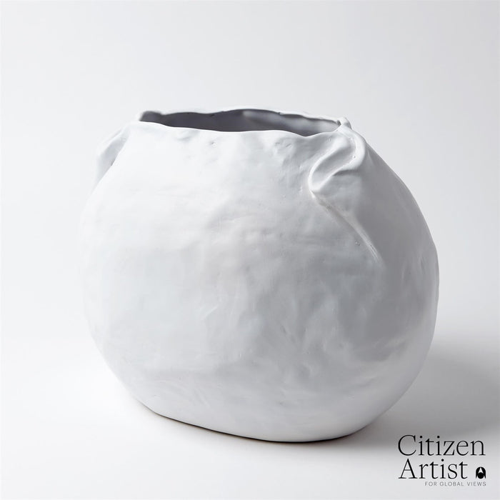 Global Views Petale Vase - Matte White