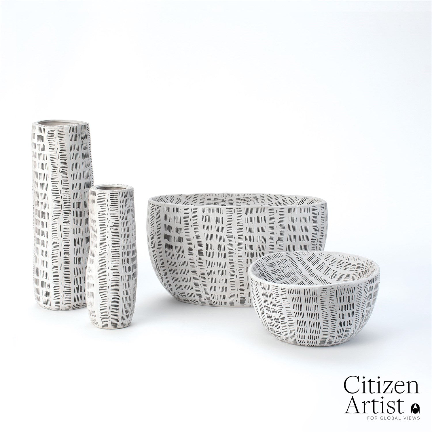 Global Views White Frequency Vase