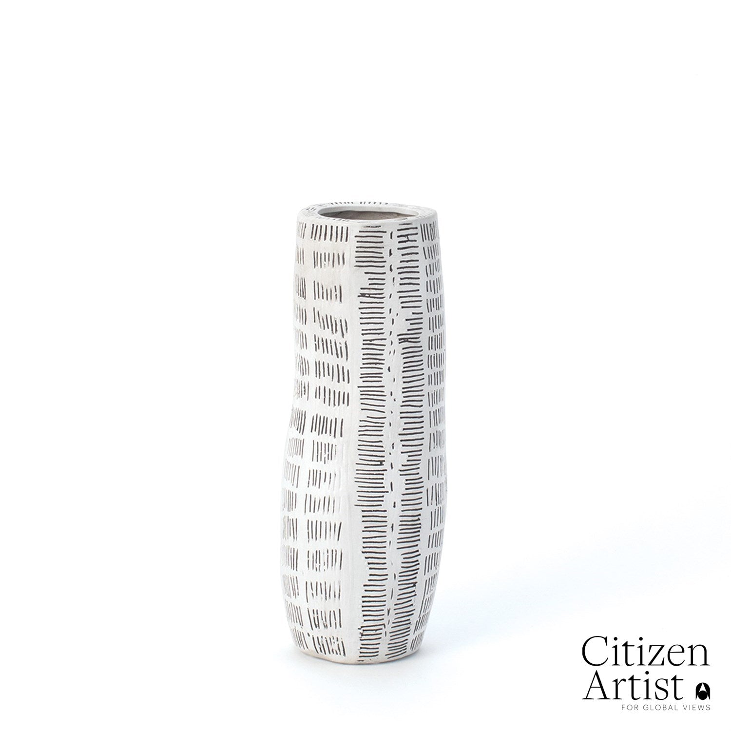 Global Views White Frequency Vase