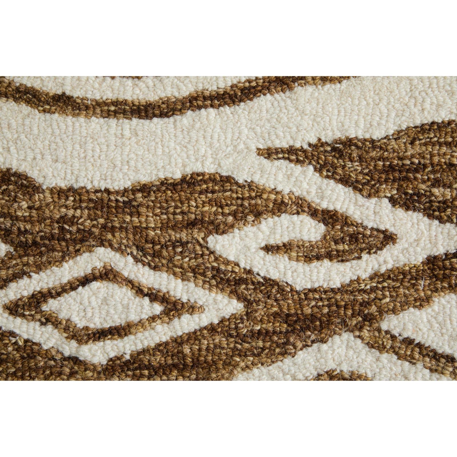 Feizy Wallace 8A43F Transitional Medallion Rug in Brown/White