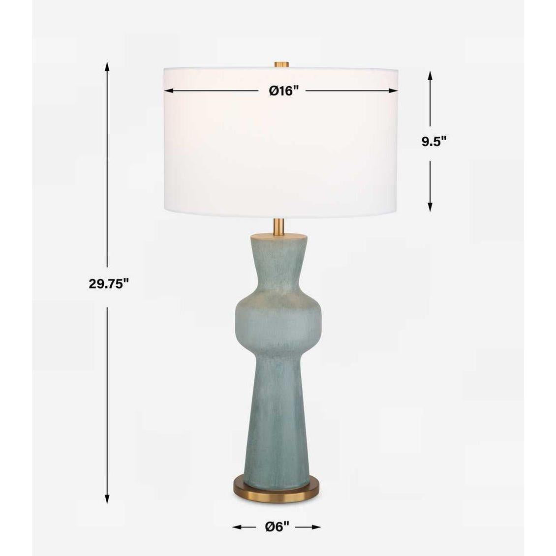 Uttermost Pollard Slate Green Table Lamp