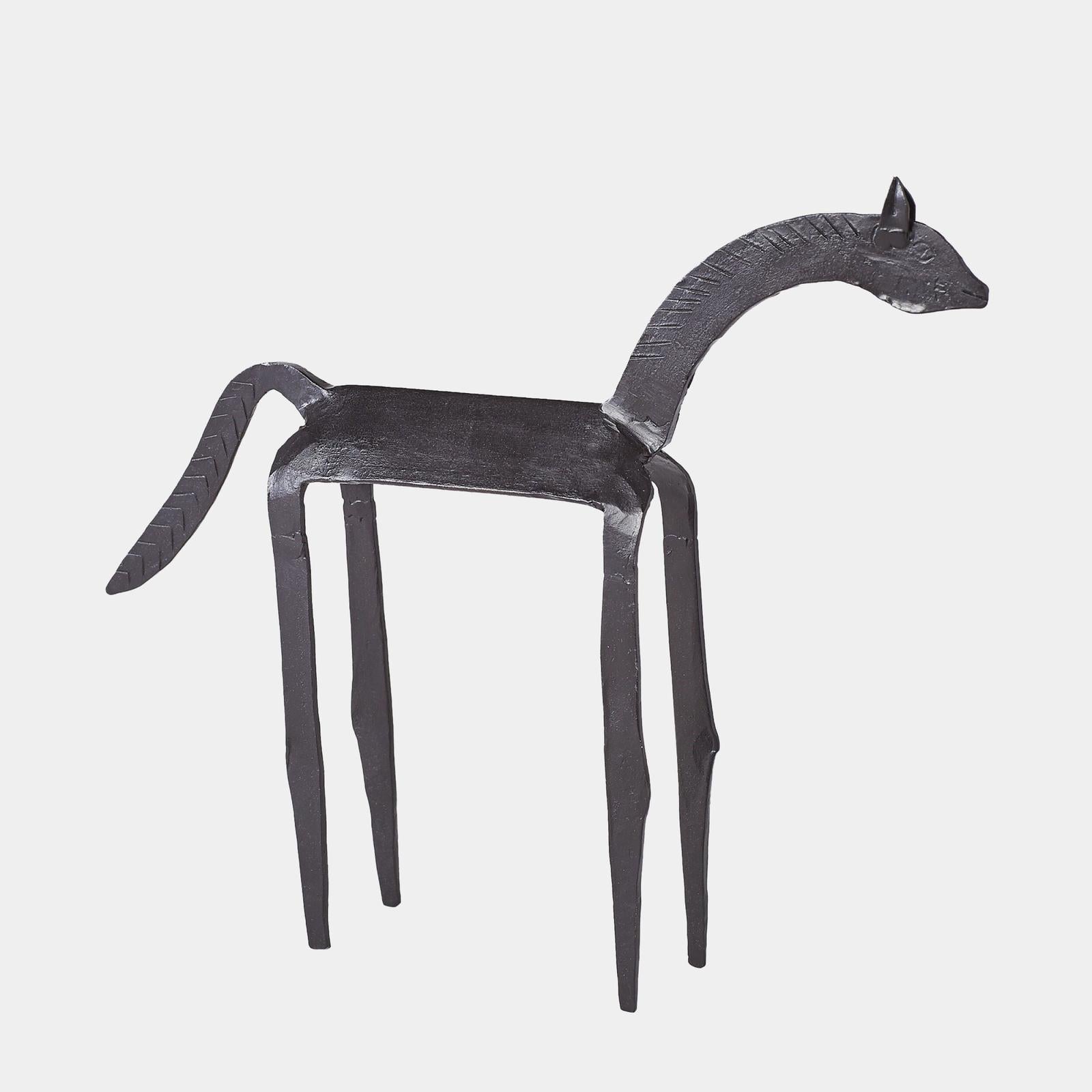 Global Views Primitive Iron Horse Sculpture