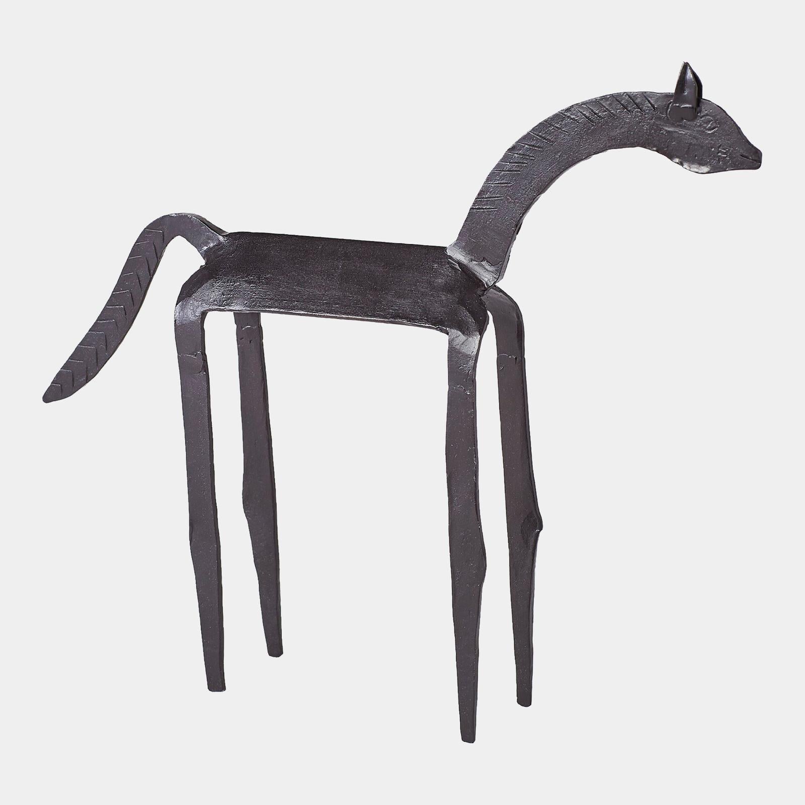 Global Views Primitive Iron Horse Sculpture