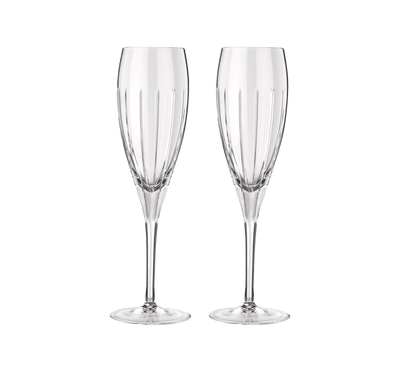 Christofle Crystal Champagne Flutes - Set of 2