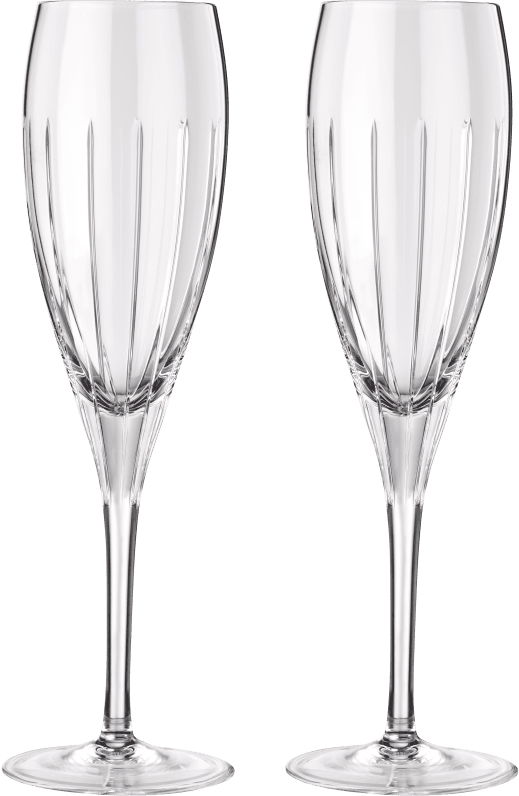 Christofle Crystal Champagne Flutes - Set of 2