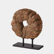 Global Views Wood Half Ukhli Wheel on Stand