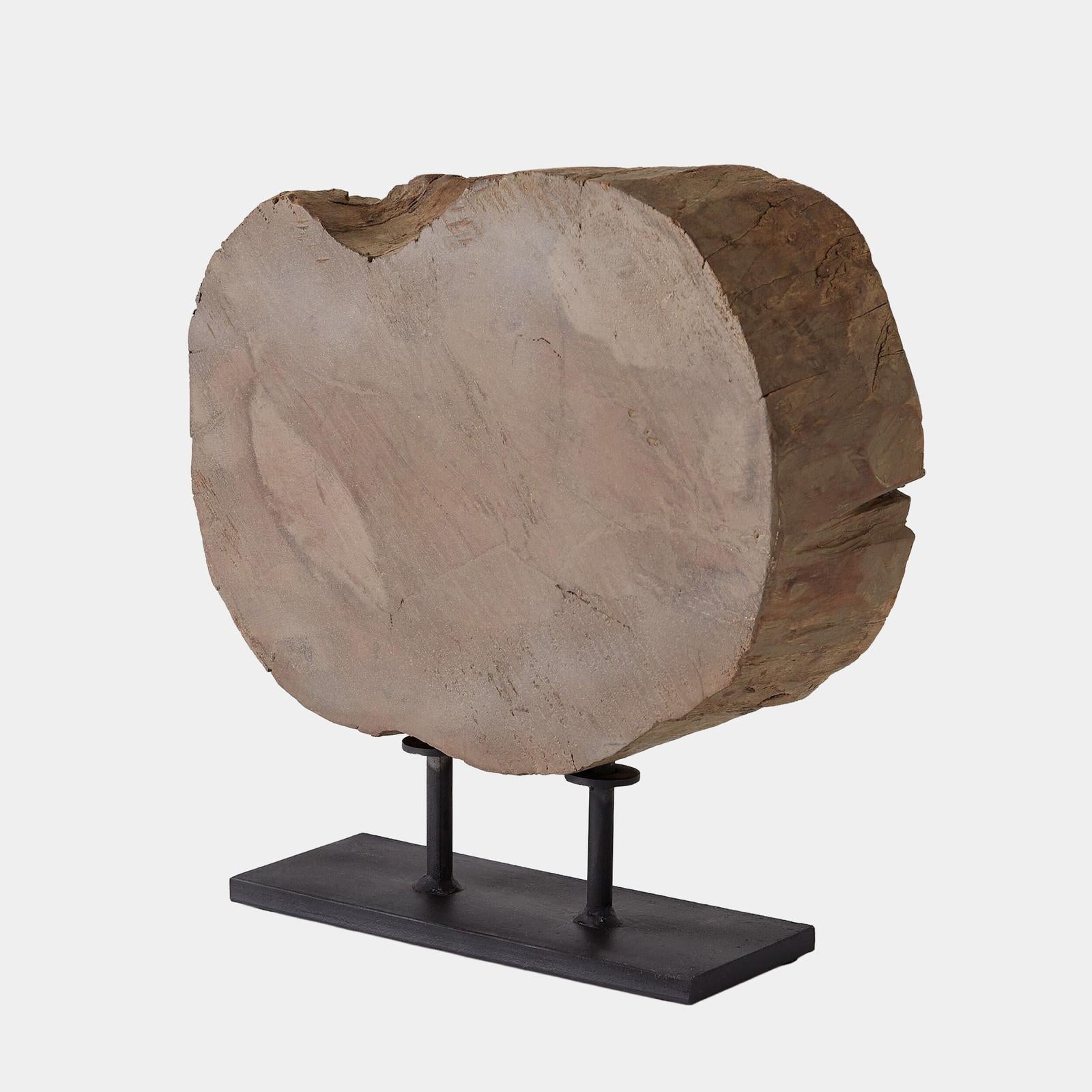 Global Views Wood Half Ukhli Wheel on Stand