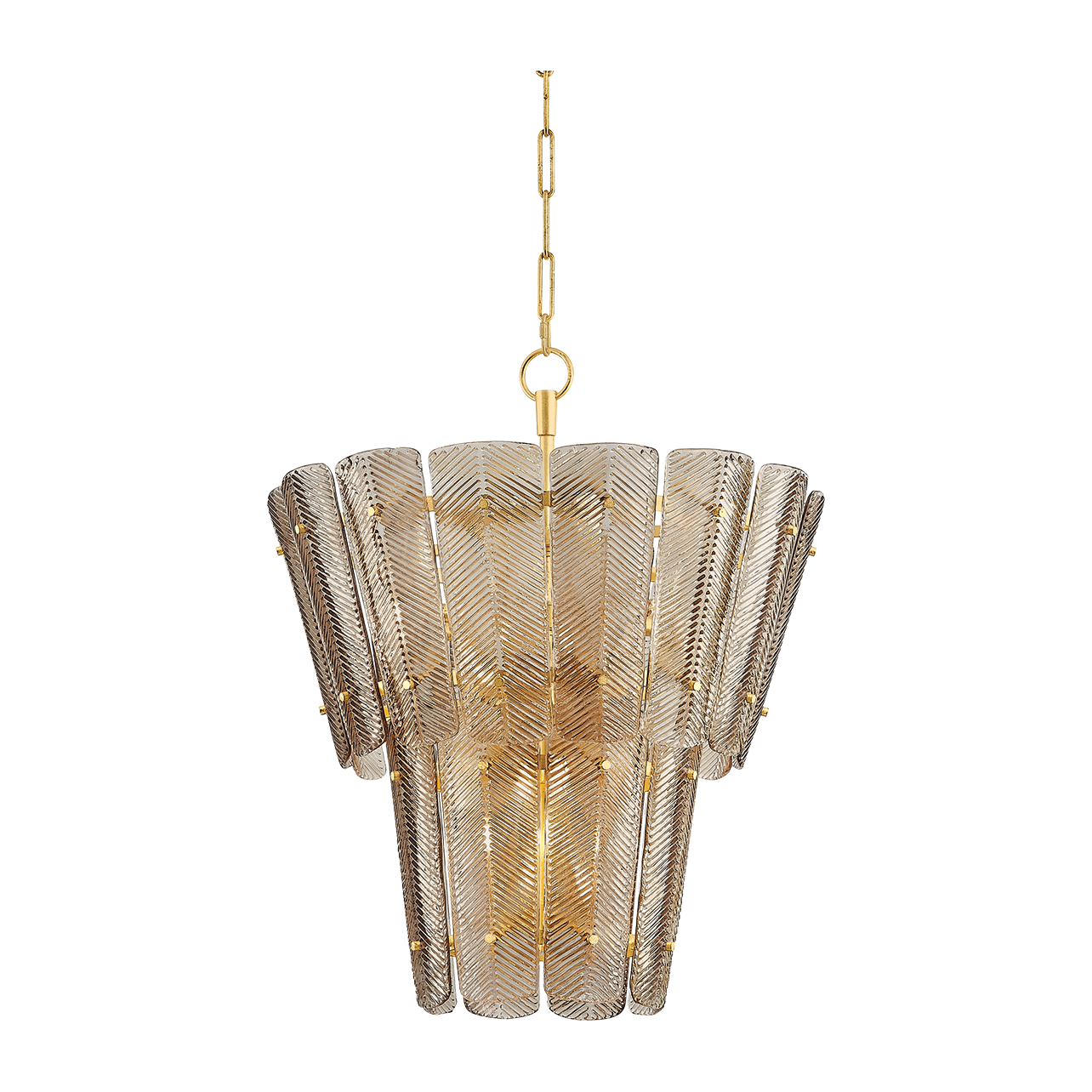 Hudson Valley Lighting Cassian 10 Light 28.75 inch Vintage Gold Leaf Chandelier Ceiling Light