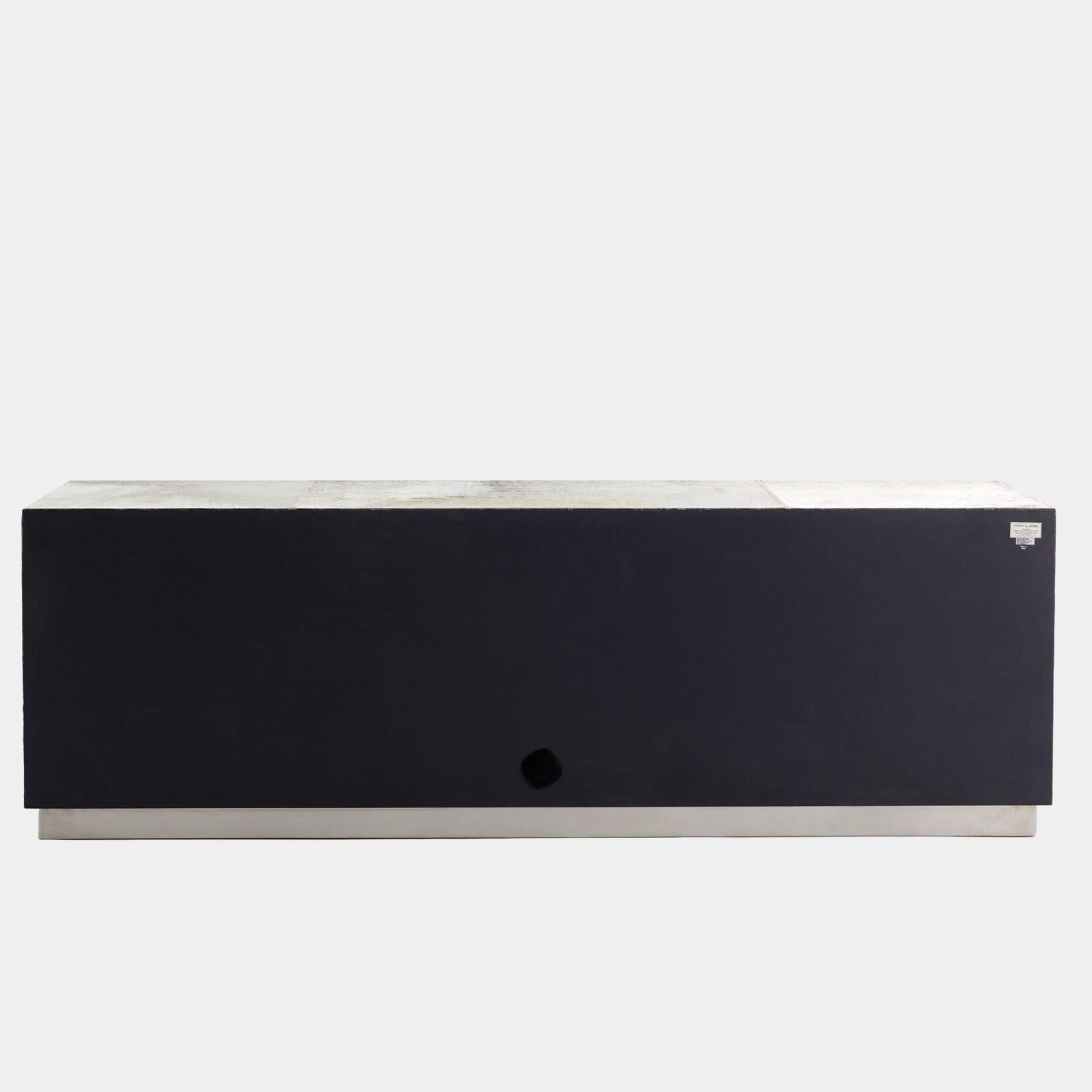 Global Views Metro Long Gray Hair on Hide Cabinet