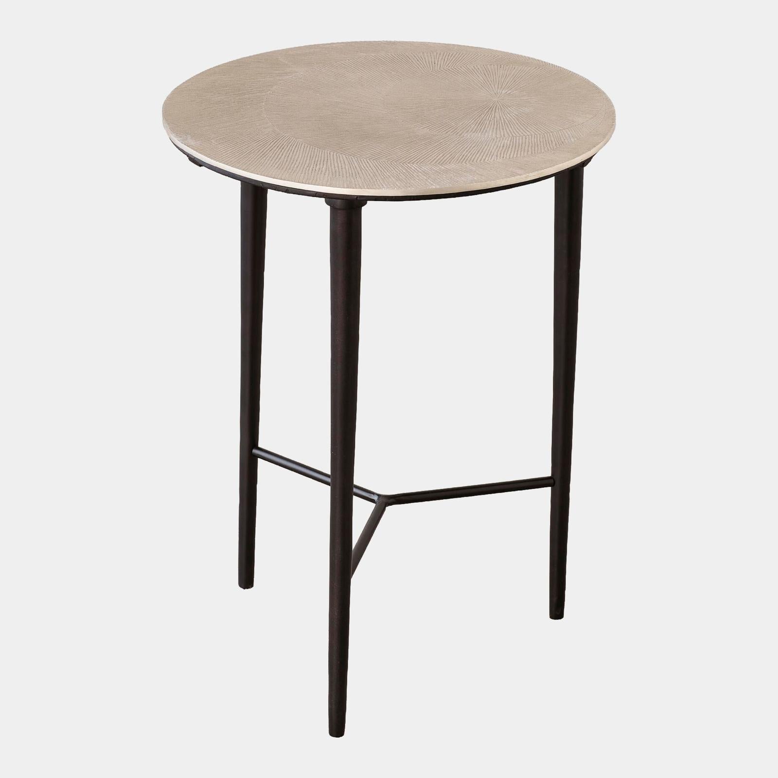 Global Views Circle Etched Accent Table