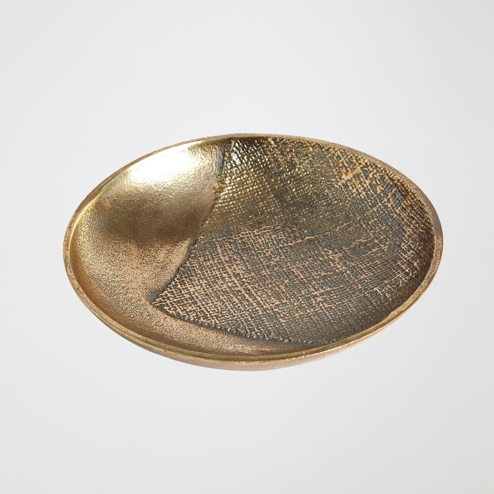 Global Views Brass Linen Round Tray