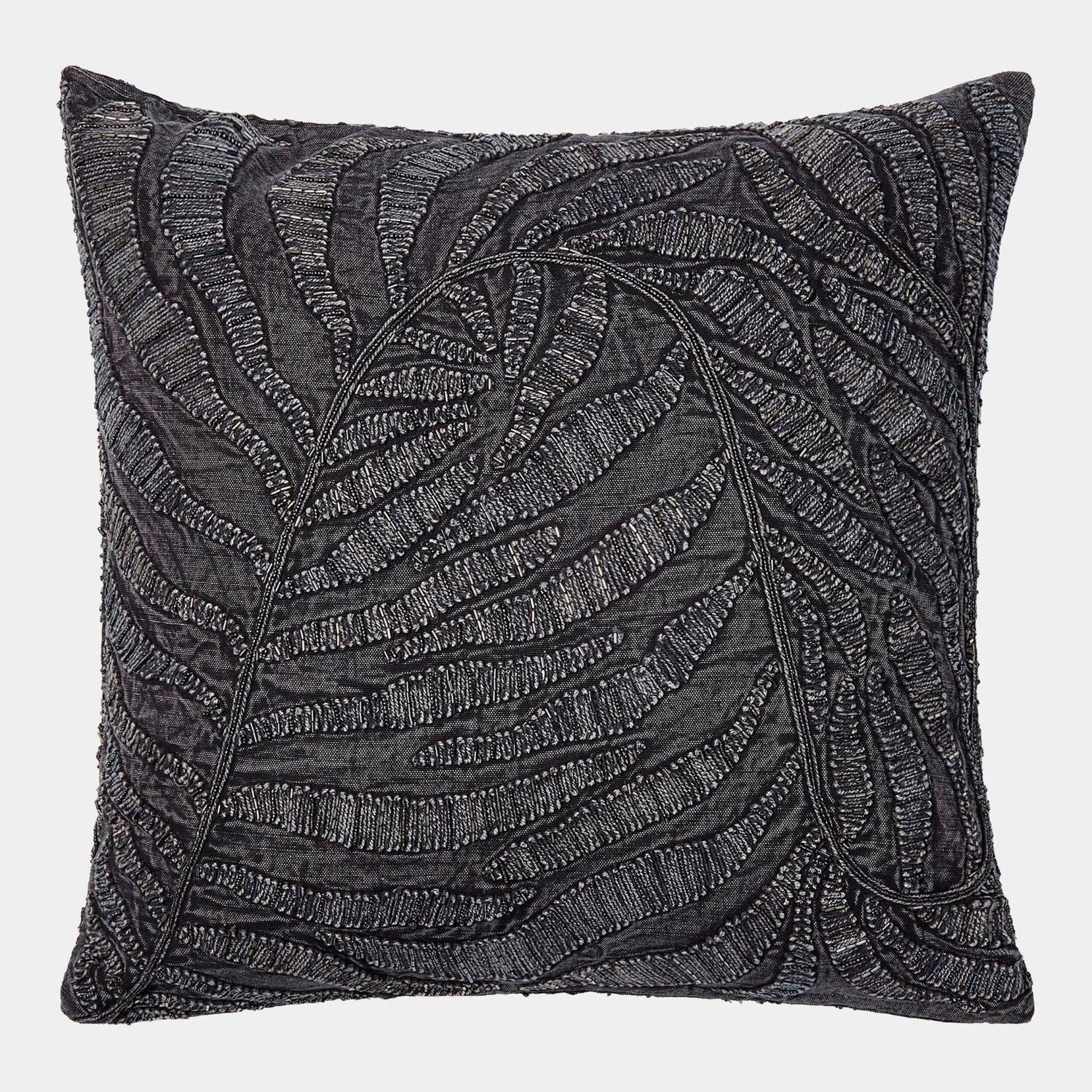 Global Views Beaded Palm Leaf Pillow Clearance