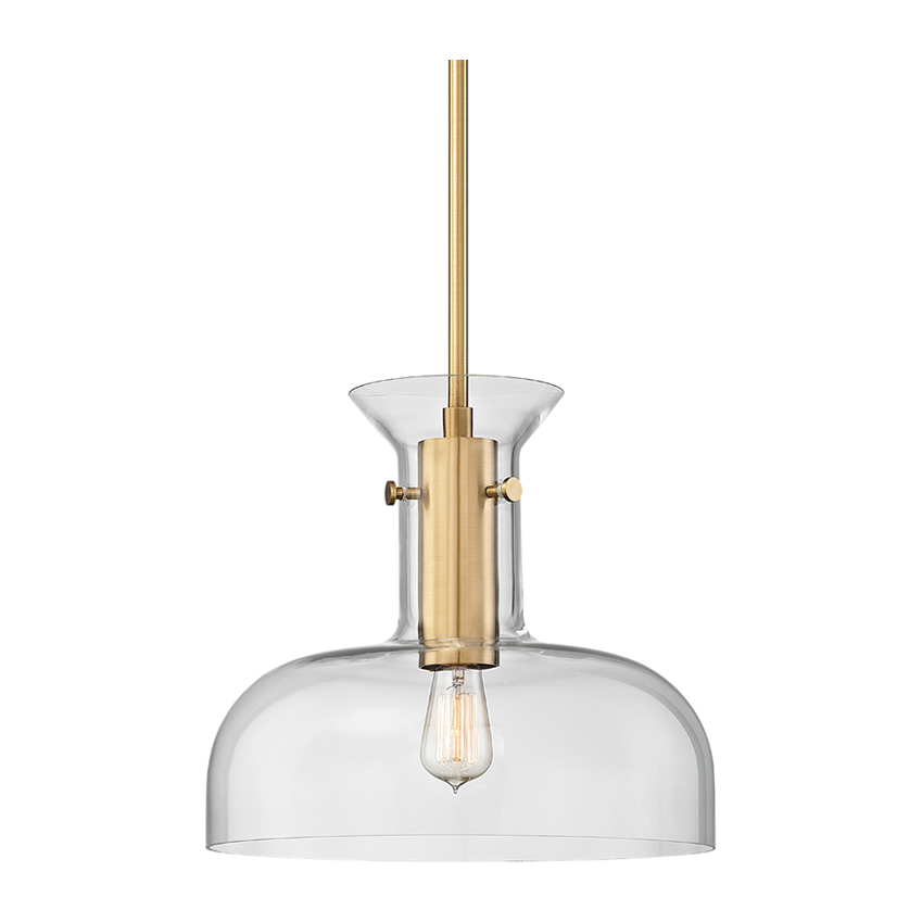 Hudson Valley Lighting Coffey 1 Light 16 inch Aged Brass Pendant Ceiling Light