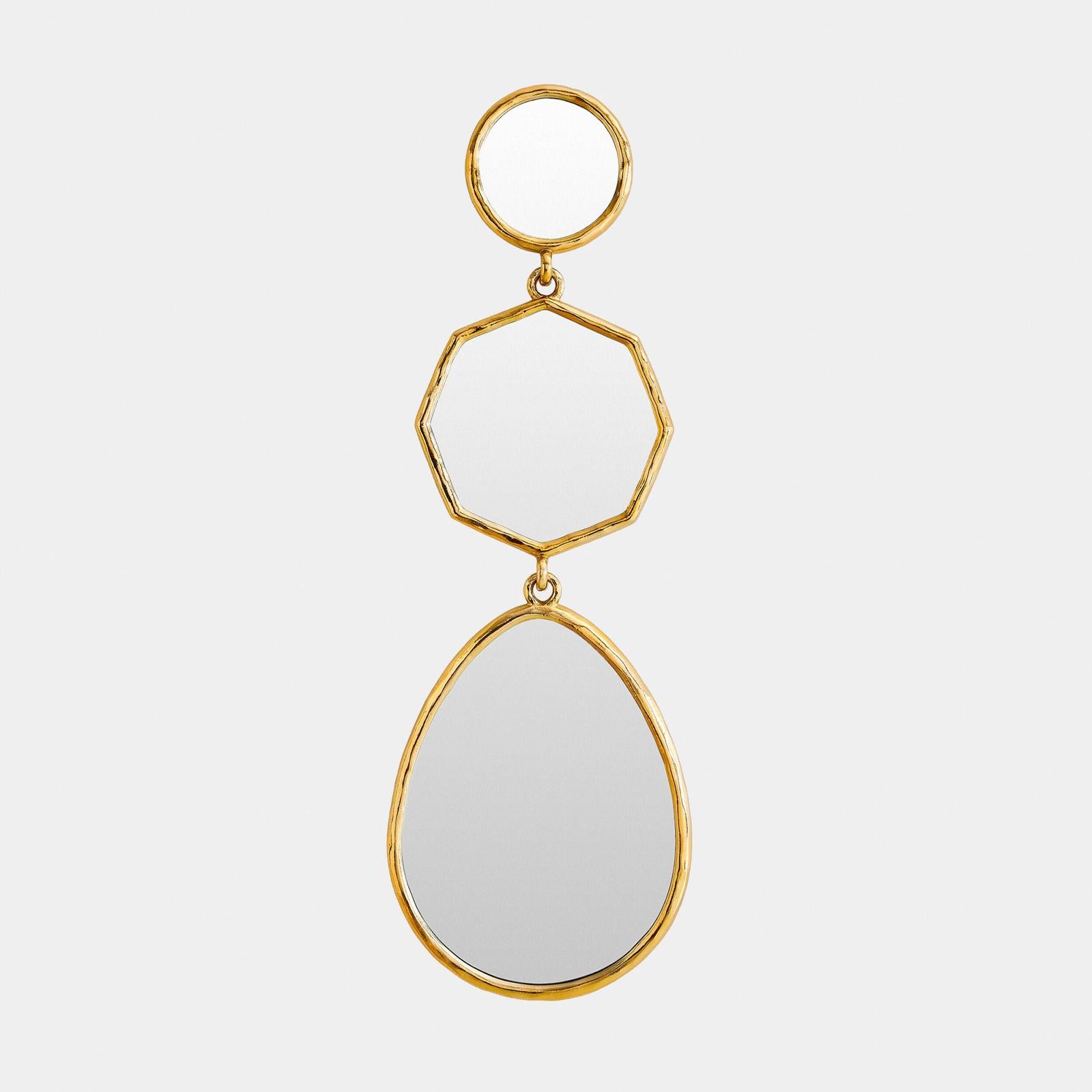 Global Views Julie Shiny Brass Mirror