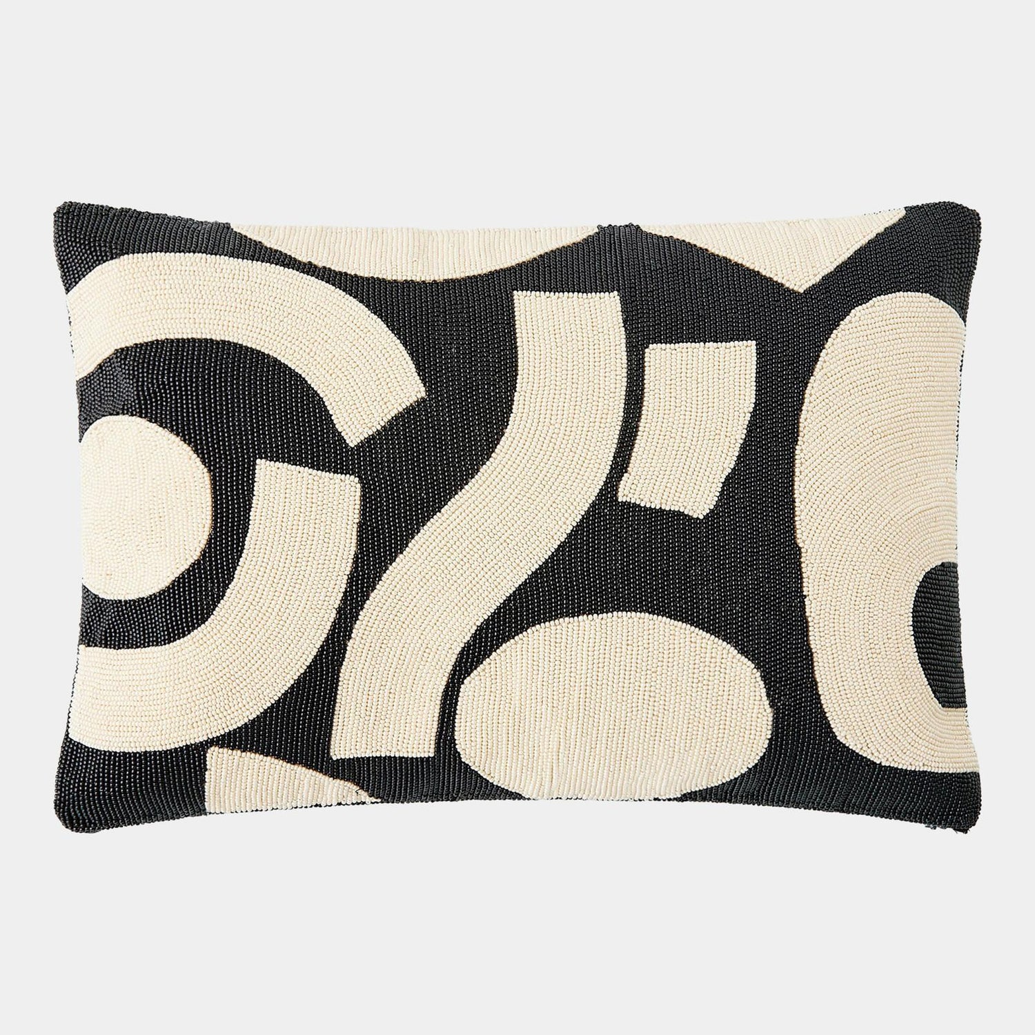 Global Views Puzzle Beaded Lumbar Pillow Clearance