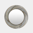 Global Views Whip Iron & Braised Brass Wire Mirror