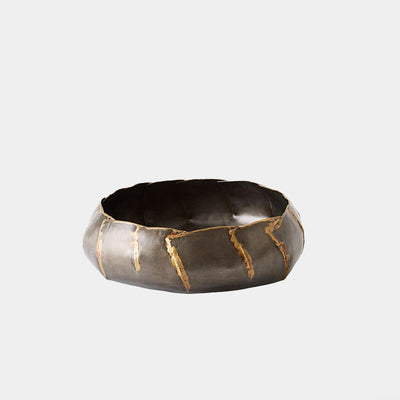 Global Views Armor Small Antique Gunmetal Bowl Clearance