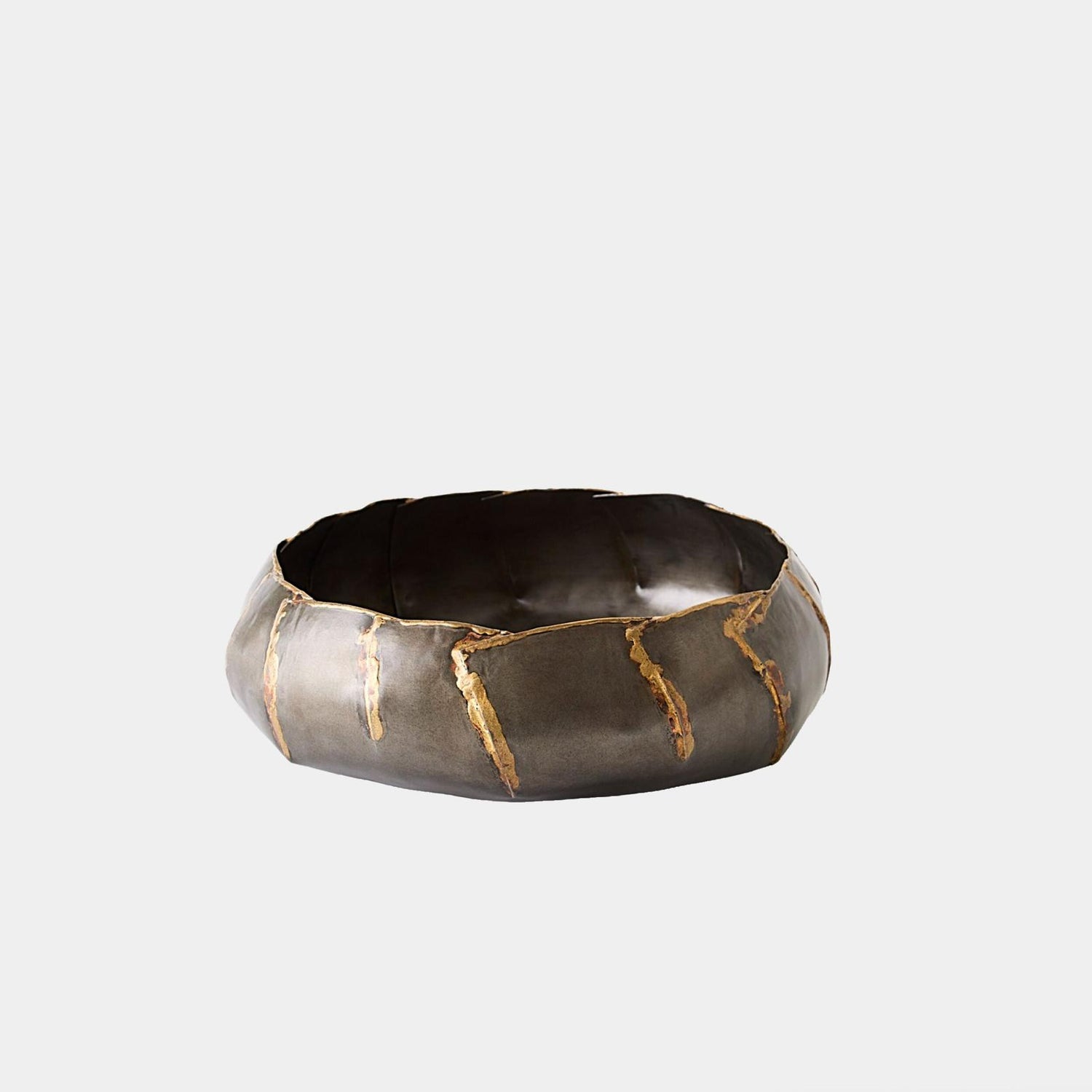 Global Views Armor Small Antique Gunmetal Bowl