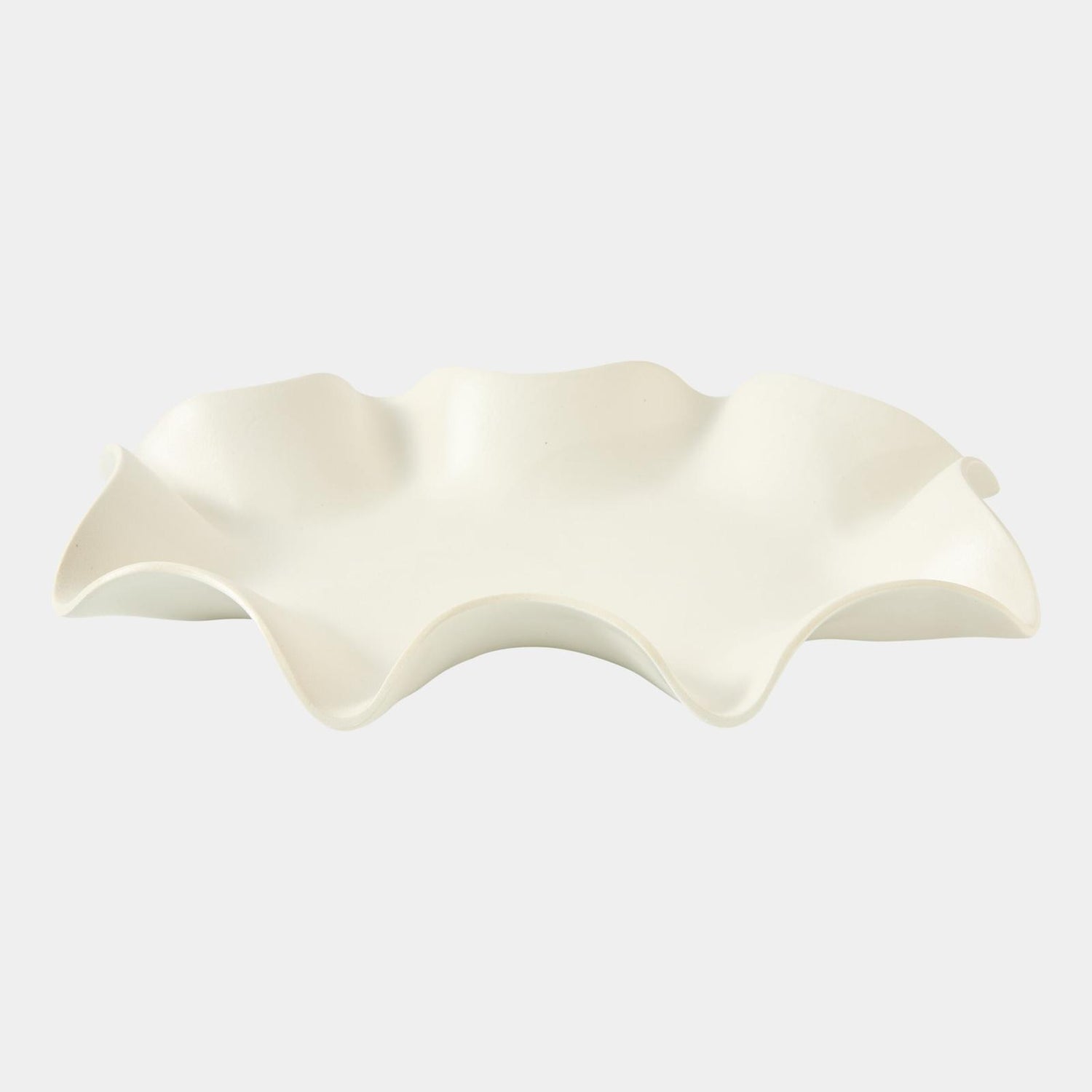 Global Views Frill White Tray