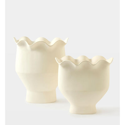 Global Views Frill White Vase