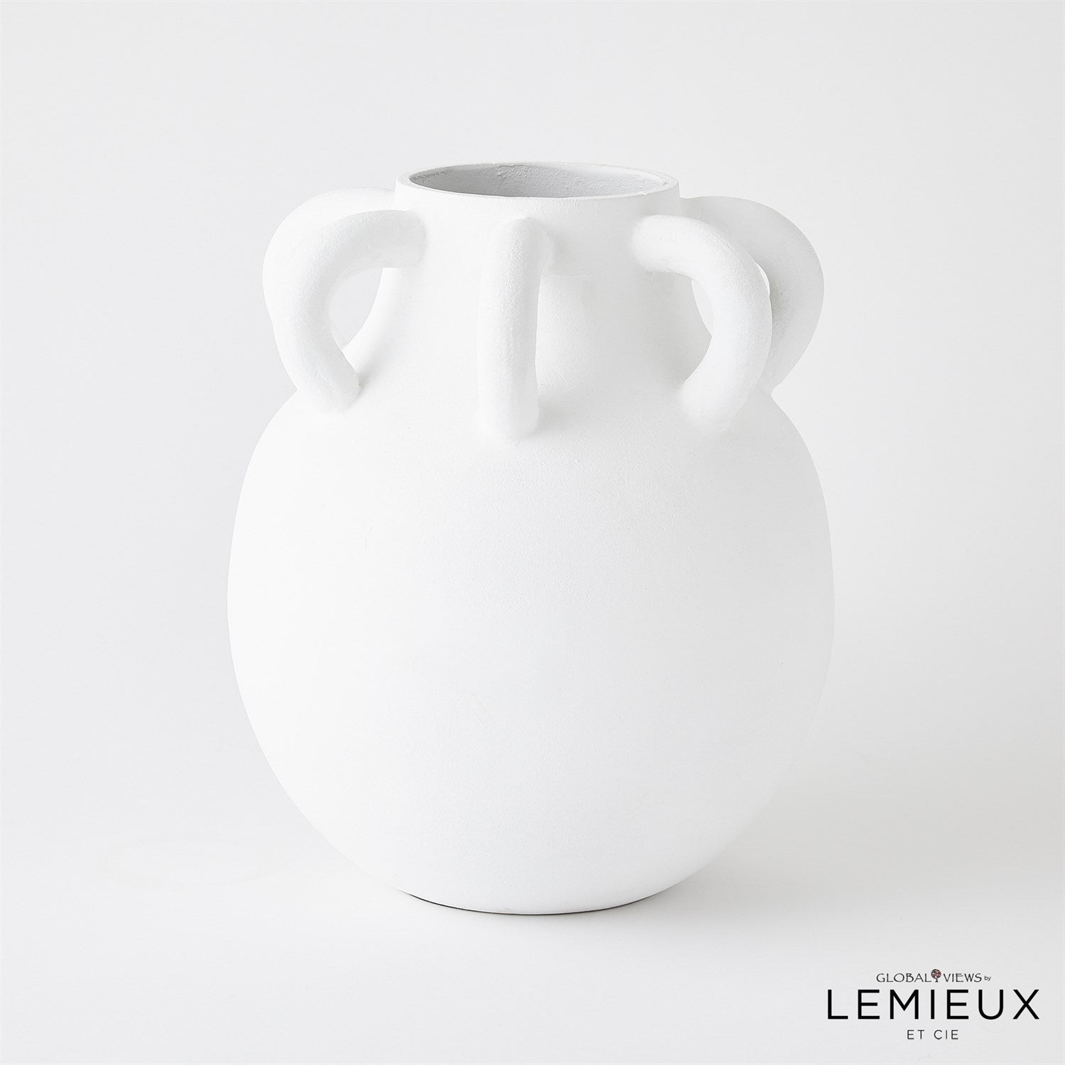 Global Views White Amphora Loop Vase