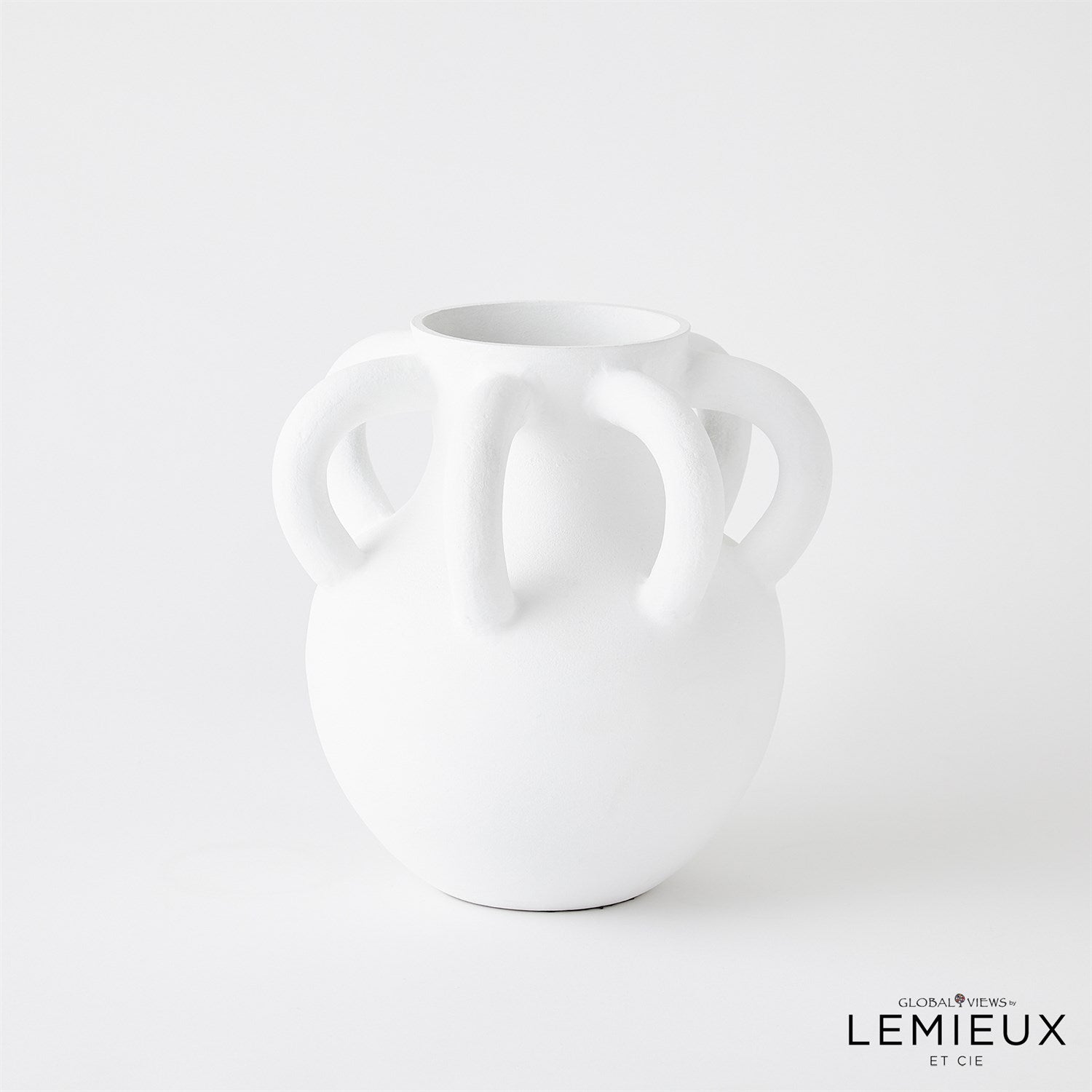 Global Views White Amphora Loop Vase