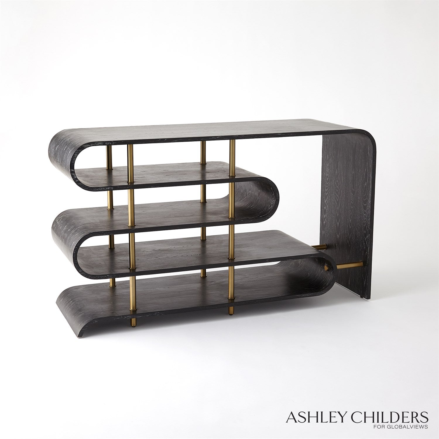 Global Views Traverse Console Table - Ebony Cerused by Ashley Childers
