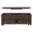 Magnussen Home Westley Falls Graphite Lift Top Storage Cocktail Table With Casters