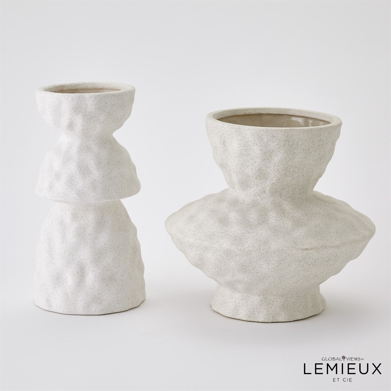 Global Views Volcanic White Etienne Vase
