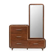 Michael Amini Mason Park Offset Chest with Storage Mirror - Umber