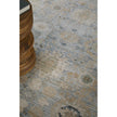 Feizy Augustine 39TZF Traditional Bordered, Blue/Ivory/Tan, Rug