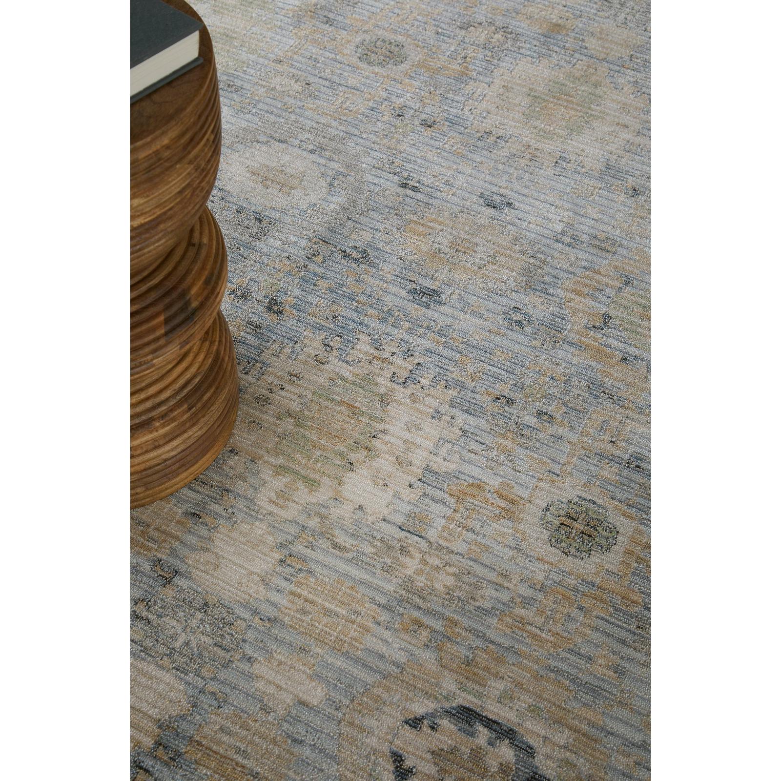 Feizy Augustine 39TZF Traditional Bordered, Blue/Ivory/Tan, Rug